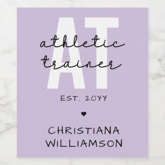 Custom Athletic Trainer bei sportlicher Ausbildung Weinetikett (Einzelnes Label)