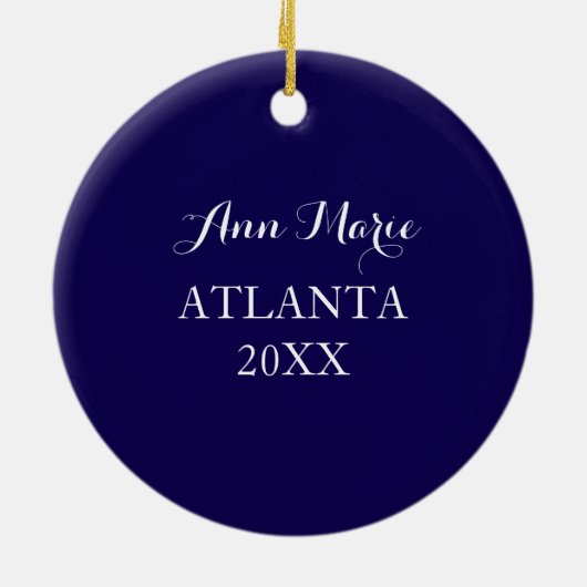 Custom Atlanta Skyline Keramik Ornament (Hinten)