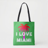 Custom attractive vibrant I love Miami Green Tasche (Vorderseite)