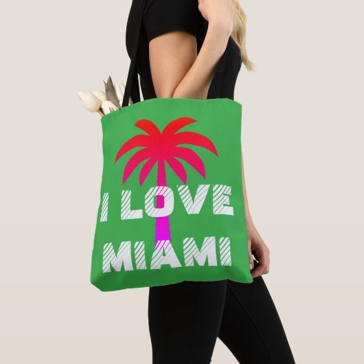Custom attractive vibrant I love Miami Green Tasche (Von Nahem)