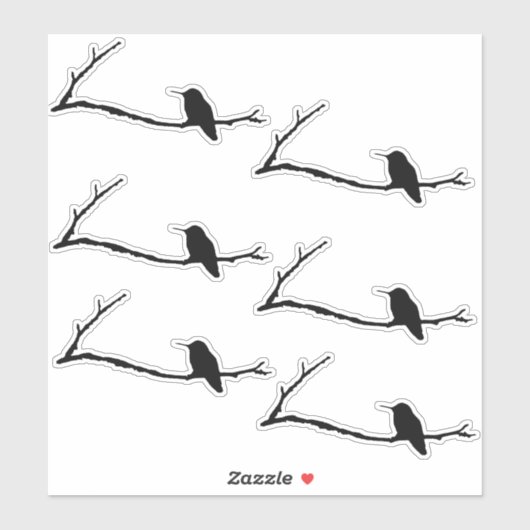 Custom Aufkleber - Hummingbird am Zweig (Blatt)