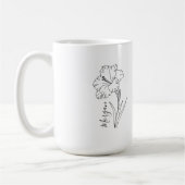 Custom August Gladiolus Birth Blume Geschenk für B Kaffeetasse (Links)