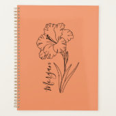 Custom August Gladiolus Birth Blume Geschenk für B Planer (Vorderseite)