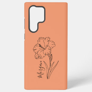 Custom August Gladiolus Birth Blume Geschenk für B Samsung Galaxy Hülle