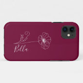 Custom August Poppy Birth Blume Geschenk zum Gebur Case-Mate iPhone Hülle (Rückseite (Horizontal))