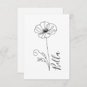 Custom August Poppy Birth Blume Geschenk zum Gebur Dankeskarte (Vorne/Hinten)