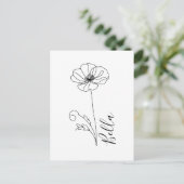 Custom August Poppy Birth Blume Geschenk zum Gebur Postkarte (Stehend Vorderseite)