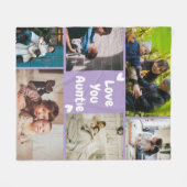 Custom Aunt Photo Throw Gift from Niece Blanket Fleecedecke (Vorderseite (Horizontal))