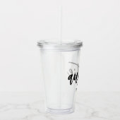Custom Auntie Est. Modern Brush Script Typografie Acryltrinkbecher (Rechts)
