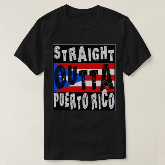 CUSTOM Ausfahrt Puerto Rico Meme T-Shirt (Design vorne)