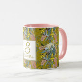 Custom Aussie Native Bush Blooms Mustard Yellow Tasse (VorderseiteRechts)