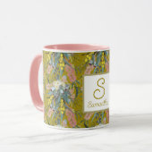 Custom Aussie Native Bush Blooms Mustard Yellow Tasse (Vorderseite Links)