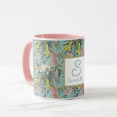 Custom Aussie Native Bush Blooms Summer Blue Tasse (Vorderseite Links)
