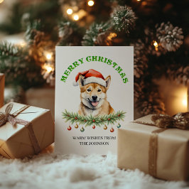 Custom Aussie Wildlife Dingo Family Christmas Card Feiertagskarte