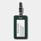 Custom Austin Tartan Kariert Luggage Tag Gepäckanhänger (Vorderseite vertikal)