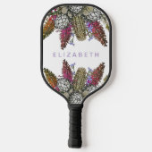 Custom Australian Bush Garden Bouquet Pickleball Schläger (Rückseite)