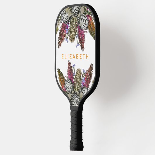 Custom Australian Bush Garden Bouquet Pickleball Schläger (Links)