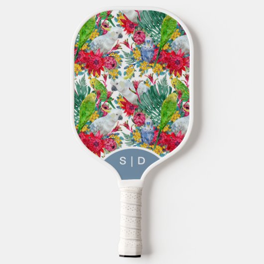 Custom Australian Parrots Pickleball Schläger (Rückseite)