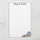 Custom Australian Shepherd Cute Dog Art Briefpapier (Vorderseite)