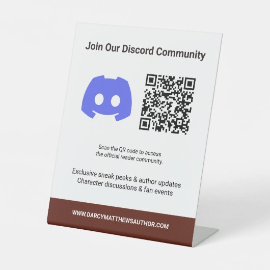 Custom Author Promotional Fan Reader Community Sockelschild (Vorderseite)