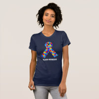 Custom Autism Awareness Ribbon Team Walk Women's