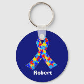 Custom Autismus Awareness Ribbon Schlüsselanhänger (Vorderseite)