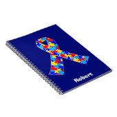 Custom Autismus Awareness Ribbon Team Blue Notizblock (Rechte Seite)