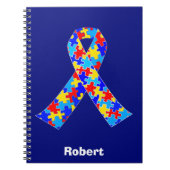 Custom Autismus Awareness Ribbon Team Blue Notizblock (Vorderseite)