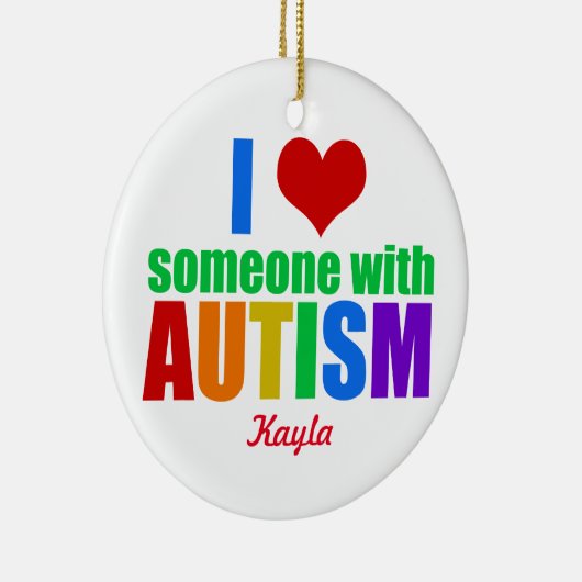 Custom Autismus Liebe Keramikornament (Rechts)