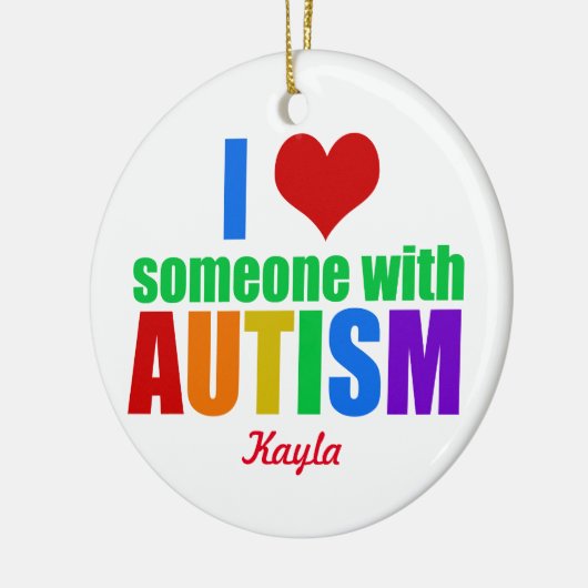 Custom Autismus Liebe Keramikornament (Links)