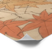 CUSTOM Autumn Bird & Fall Leaves Print by Imao Poster (Ecke)
