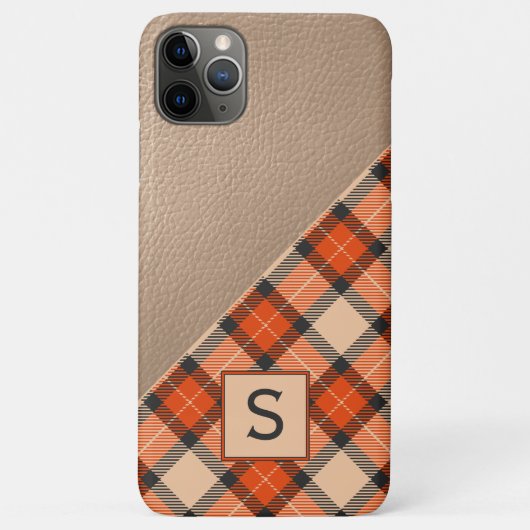 Custom Autumn Pumpkin Orange Brown Tartan Muster Case-Mate iPhone Hülle (Rückseite)