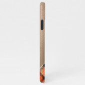 Custom Autumn Pumpkin Orange Brown Tartan Muster iPhone Hülle (Rechte Seite)