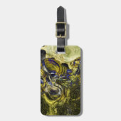 Custom Avignon Olive Green Abstrakt Gepäckanhänger (Vorderseite vertikal)