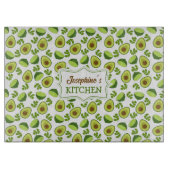 Custom Avocado, Küchenglas Schneidebrett (Vorderseite)