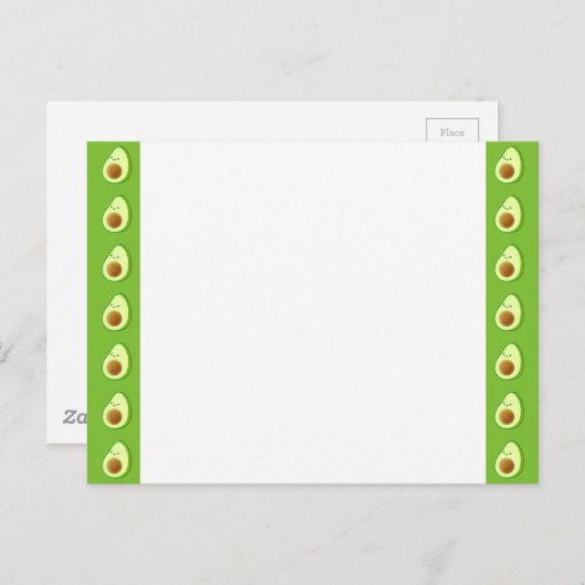 Custom Avocado Pattern Postkarte (Vorne/Hinten)