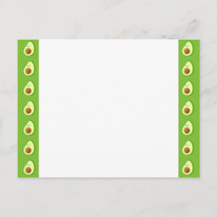 Custom Avocado Pattern Postkarte