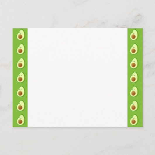 Custom Avocado Pattern Postkarte (Vorderseite)