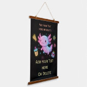 Custom Axolotl Cute Glowing Party Wall Tapestry Wandteppich Mit Holzrahmen (Gewinkelt)