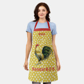 Custom B & B Country Rooster Bauernhof Schürze (Getragen)