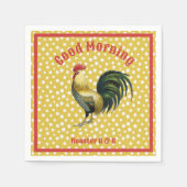 Custom B & B Country Rooster Bauernhof Serviette (Vorderseite)