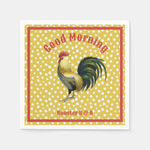 Custom B & B Country Rooster Bauernhof Serviette
