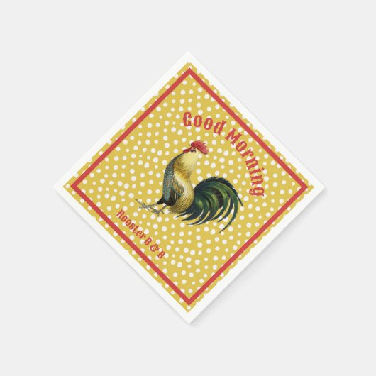 Custom B & B Country Rooster Bauernhof Serviette (Ecke)