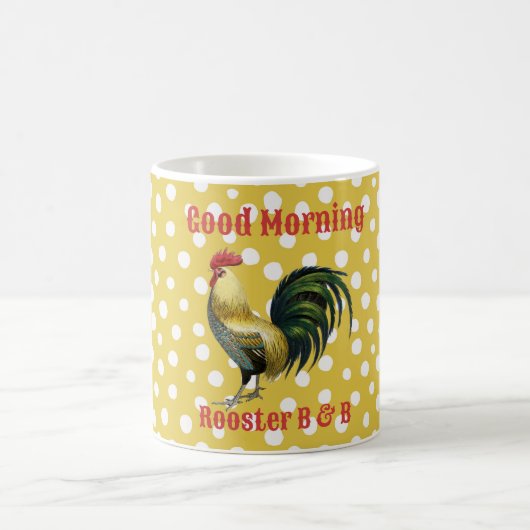 Custom B & B Country Rooster Farmhouse Coffee Tass Kaffeetasse (Mittel)