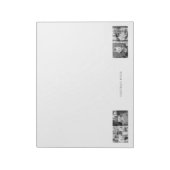 Custom B/W FotoCollage "Name's Posse" Niedlich Notizblock (Rotiert)