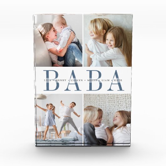 Custom Baba Grandchildren Fotoblock (Vorderseite)