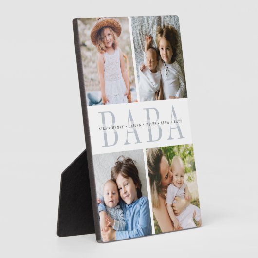 Custom "Baba" Großkinder Foto Collage Fotoplatte (Seite)