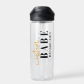 Custom Babe Funny Sprichwort Personalisierter Name Trinkflasche (Rückseite)