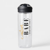 Custom Babe Funny Sprichwort Personalisierter Name Trinkflasche (Vorderseite)