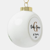 Custom Baby 1e Christmas unisex Monogramm Keramik Kugel-Ornament (Links)